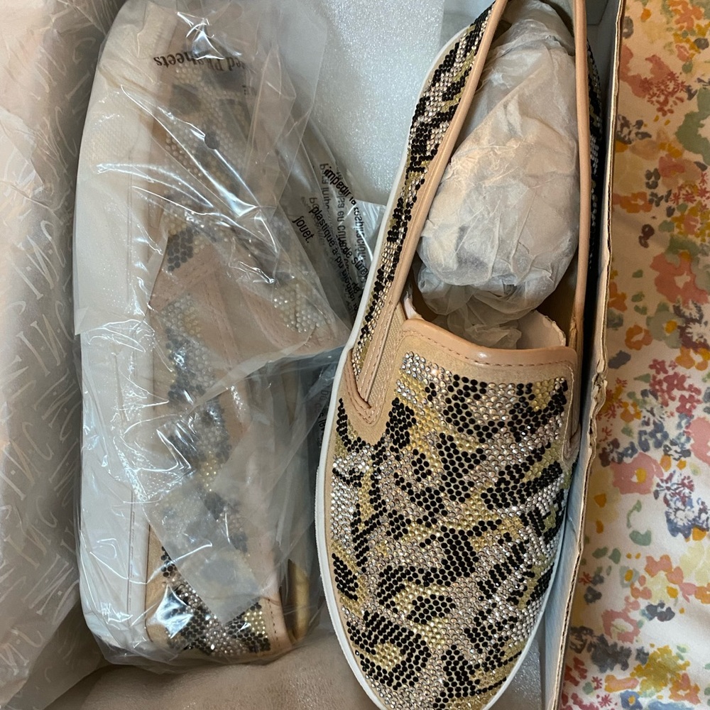 INC cheetah print slip ons